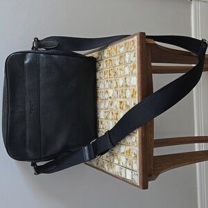 Black Coach Leather Crossbody Bag Satchel